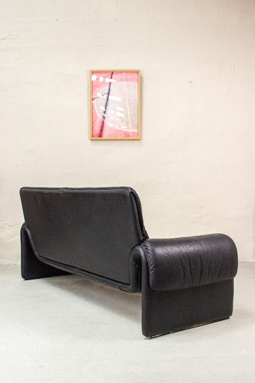 Vintage DeSede 2011 Sofa Zweisitzer Couch Leder Mid Century 80er