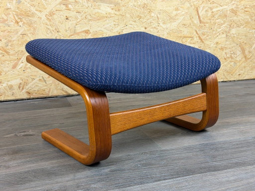 1960s/70s teak stool/ottoman by Svend Skippers Furniture Denmark – hockers en poefs, Textile (photo 2 of 13)