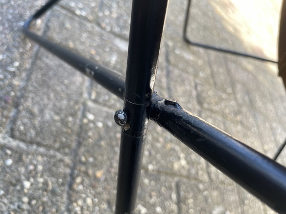 Image 1 of Jaren 60 vlinderstoel met tuiglederen zitting