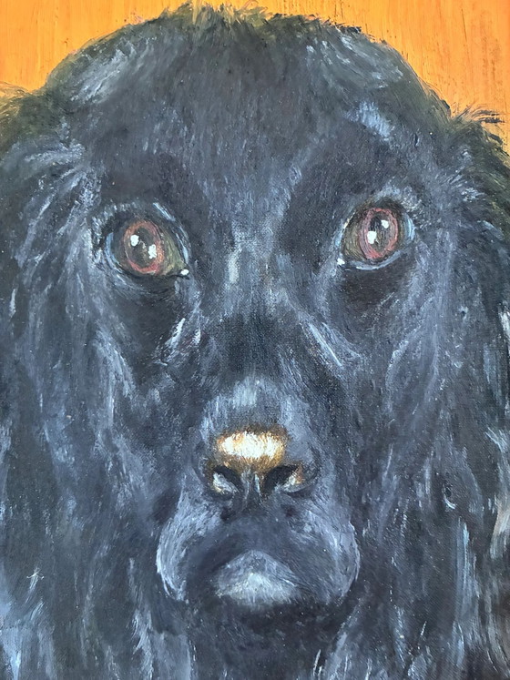 Vintage original dog portrait oil paintings set – Paintings & Drawings, Wood, Canvas (photo 13 of 21)