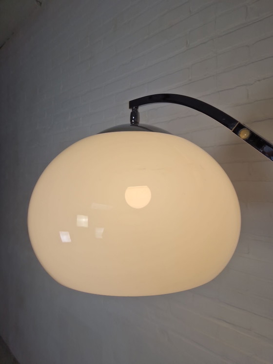 Lampada ad Arco Vintage Anni '70 – Lampade da terra, Vetro, Metallo (photo 3 of 7)
