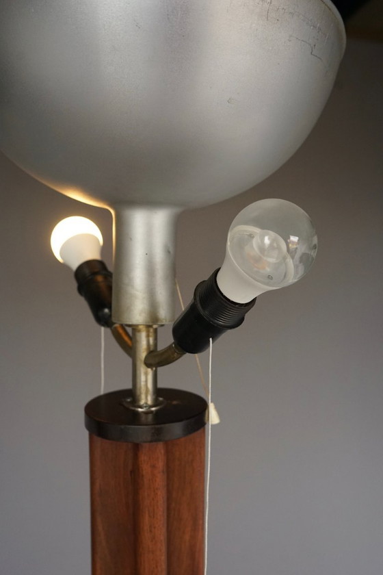 Image 1 of Lámpara de pie Art Déco monumental de la Escuela de Ámsterdam de la década de 1930