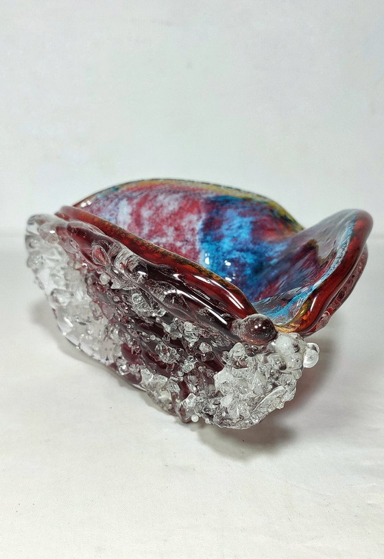 Image 1 of Murano glazen asbak. Italië, jaren 1980.