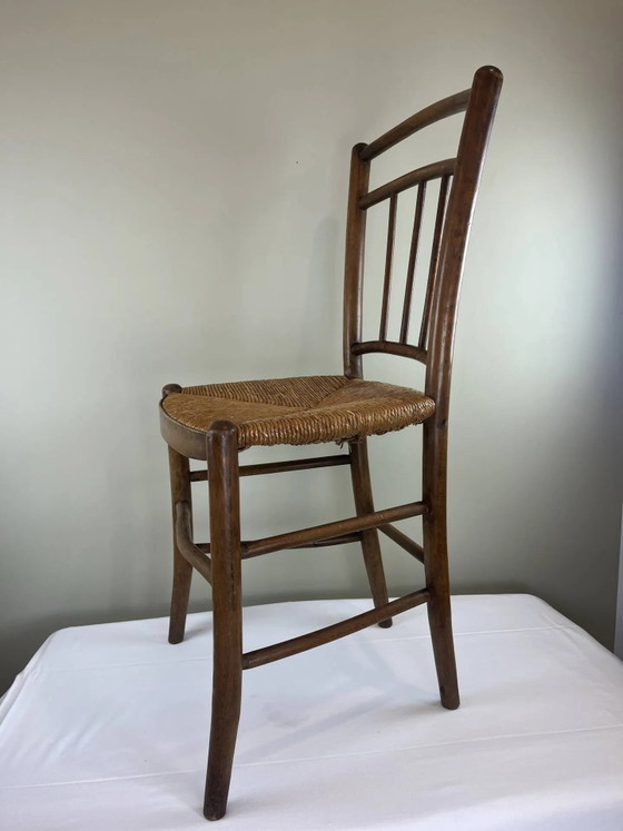 Sedia in legno e paglia – Sedie da pranzo, Wood, Vintage (photo 2 of 13)