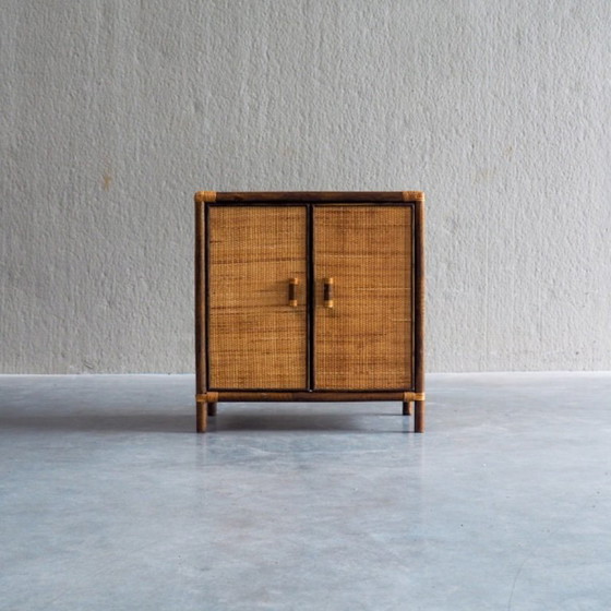 Vintage Rattan & Woven Cane Cabinet – Storage cabinet (photo 6 of 17)