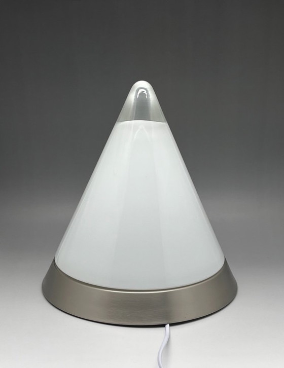 Image 1 of Lampada da soffitto Peill & Putzler “KIBO” (Modello 71333) – Germania, vetro opalino/trasparente, vintage