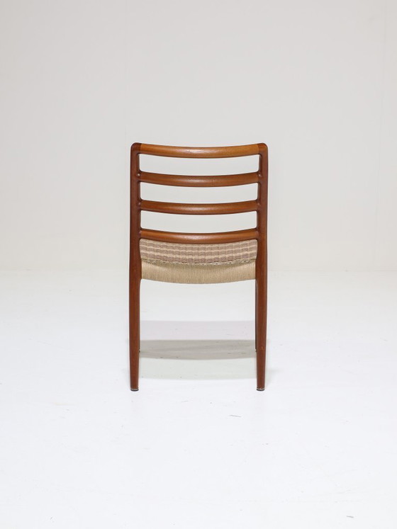 Image 1 of 6 chaises de salle à manger N.O. Møller modèle 85 en teck vintage