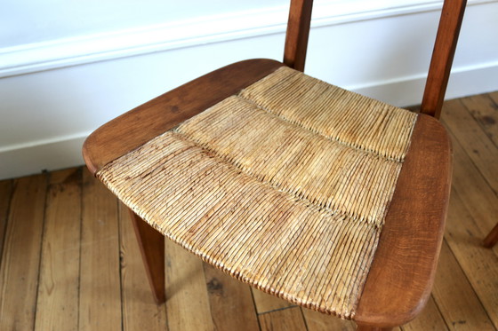 Image 1 of Set of 3 Vintage Roger Landault "Ellipse" Sentou 1957 Chairs