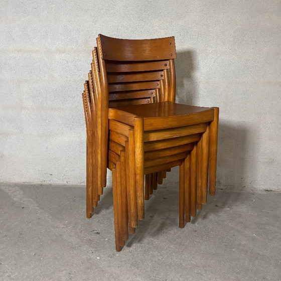 Image 1 of 6 sedie “Portex” Peter Hvidt e Orla Mølgaard-Nielsen