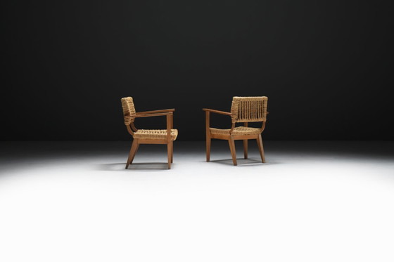 Image 1 of Vintage Lounge Chairs by Atelier Adrien Audoux & Frida Minet for VIBO France