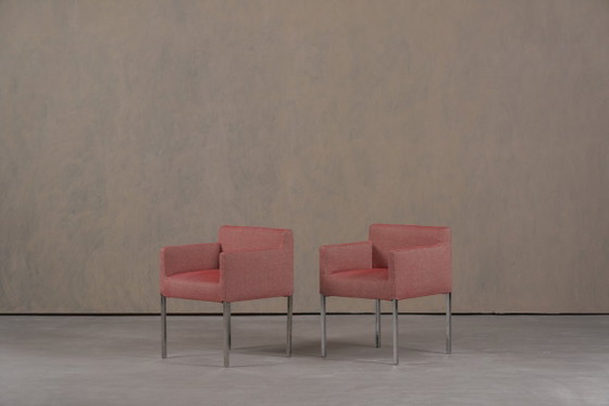 Image 1 of Sedie Ligne Roset in tessuto rosa, Francia, anni 2000, set da 2