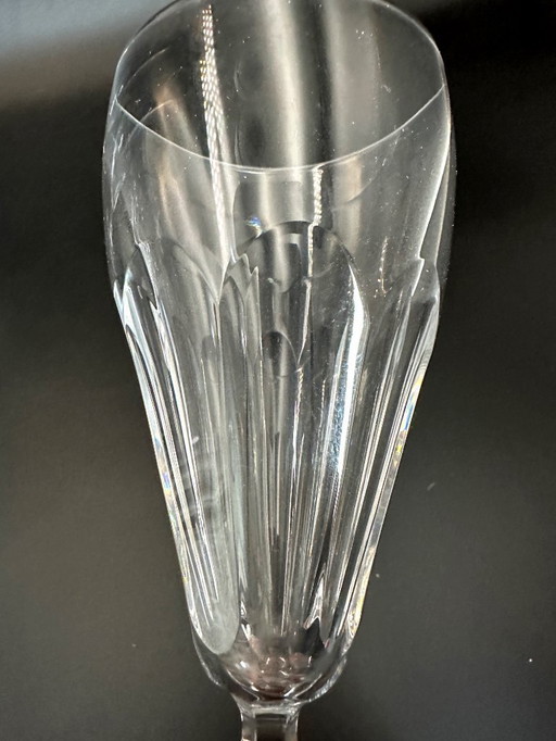 4 verres à champagne en cristal au plomb Thomas Webb