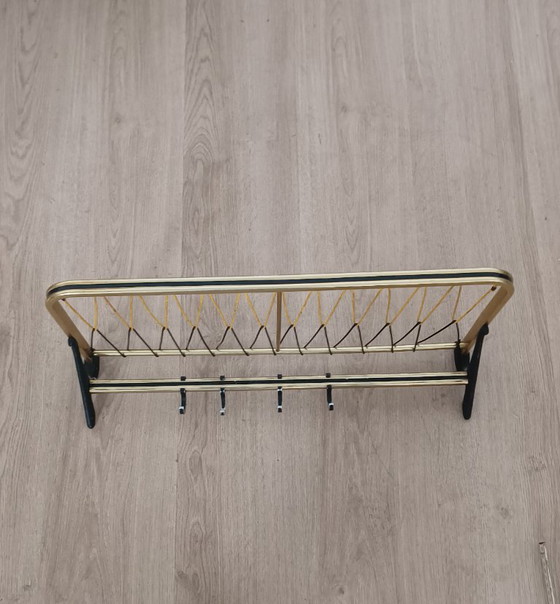 Distinctive 1950s string coat rack – Metal, Plastic (photo 6 of 10)