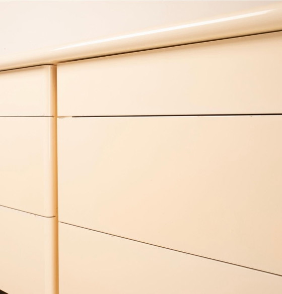 Paolo Piva Alanda Cassettiere Crema per B&B Italia 1970 – Wood, polished steel, Postmodern (photo 12 of 19)