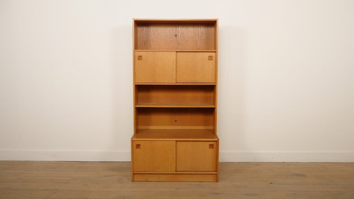 Armoire murale vintage | Bibliothèque | Chêne | Portes coulissantes