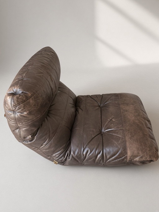 fauteuil Ligne Roset Marsala cuir marron