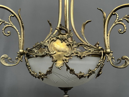 Lustre de style Louis XV. Bronze massif, cristal. – kroonluchters, Crystal (photo 2 of 14)