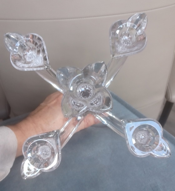 Image 1 of Bougeoir en cristal Villeroy & Boch à 5 branches, 25 cm de hauteur.