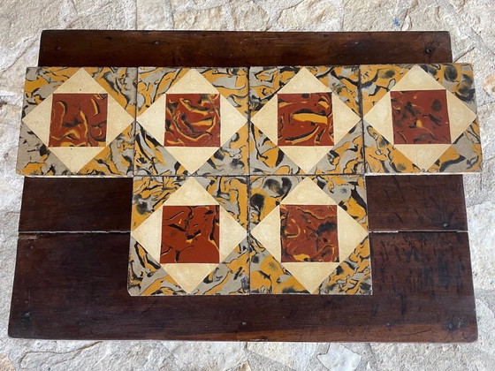 Image 1 of Set di 6 piastrelle francesi d'epoca, anni '30-'40 circa