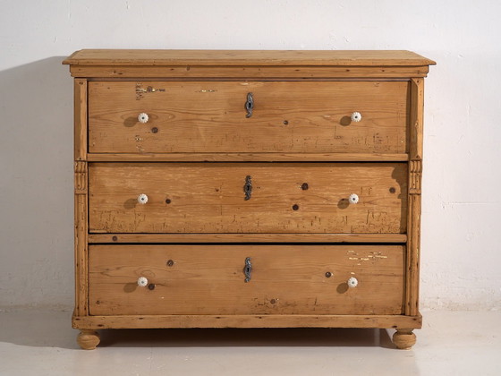 Commode ancienne à trois tiroirs (c.1920) #36 – Rustic (photo 27 of 40)