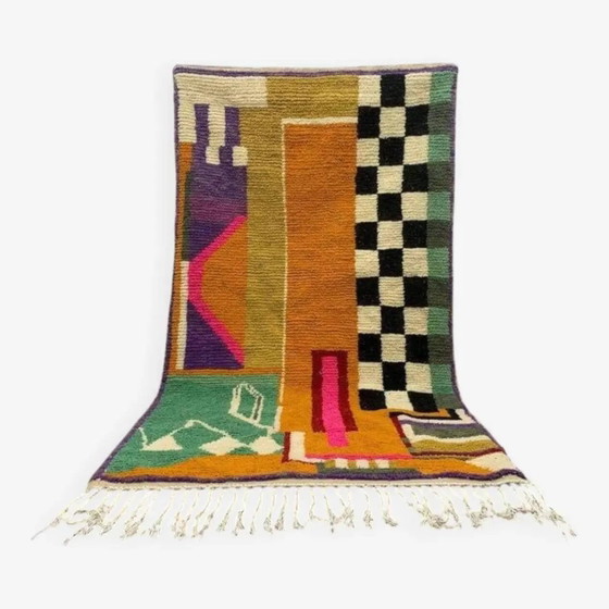 Handgewebter Teppich 150x250 cm, Wolle, mehrfarbig, Marokko – Teppiche & Läufer, Wool, Abstract (photo 2 of 9)