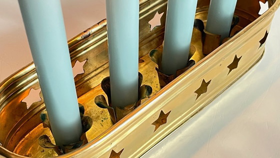 Image 1 of Candeliere vintage in ottone per 4 candele