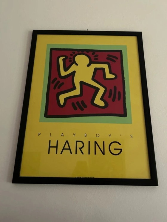 Image 1 of Keith Haring Playboy Zeefdruk (framed)