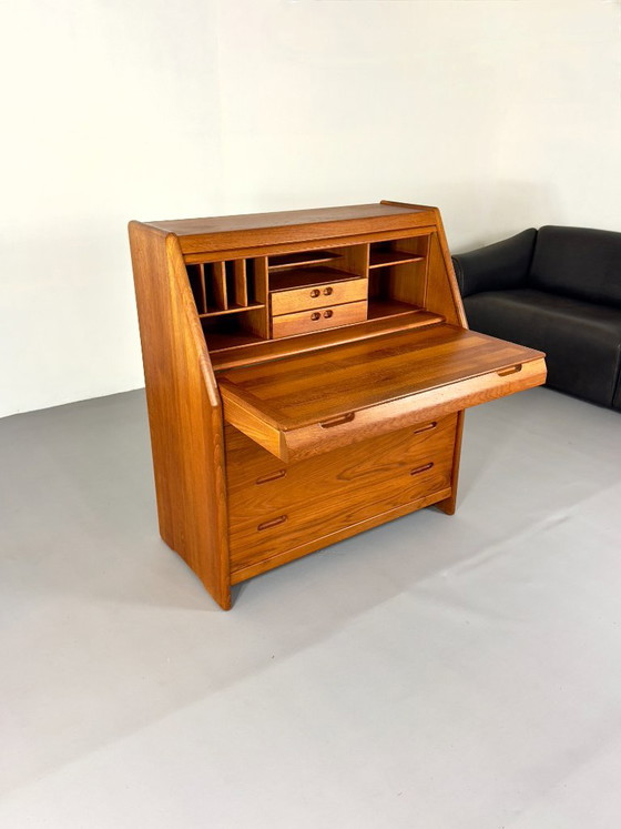 Scrittoio Segretario in Teak Design Danese Dyrlund con Tavolo Pieghevole – Scrivanie, Wood (photo 8 of 12)