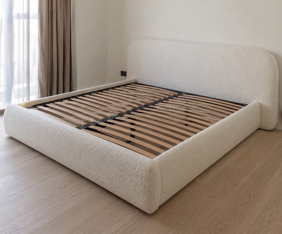 Image 1 of Kave Home Martina Bouclé Bettgestell 180×200 + Talo-Lattenrost