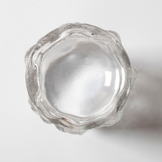 Image 1 of Vintage Stylish Pressed Glass Bubble Vase Designed by Vladislav Urban / 1967