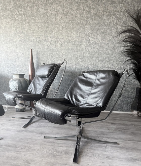 Image 1 of Suite Lounge Vintage Sigurd Resell « Falcon » pour Vatne Møbler (Norvège)