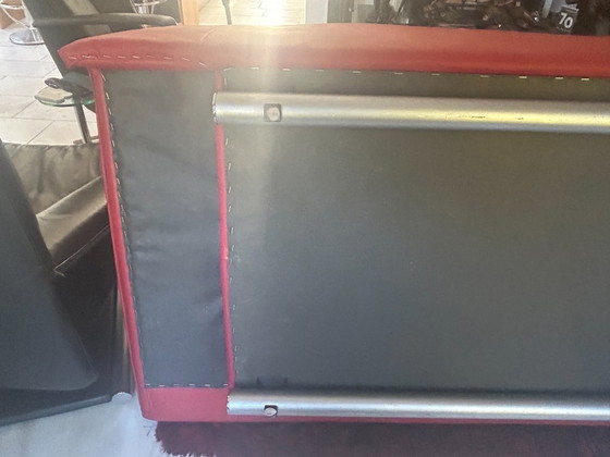 Rolf Benz 6500 Driezitsbank Rood Leer – 3-5 zitsbanken, Leather, rvs (photo 8 of 15)