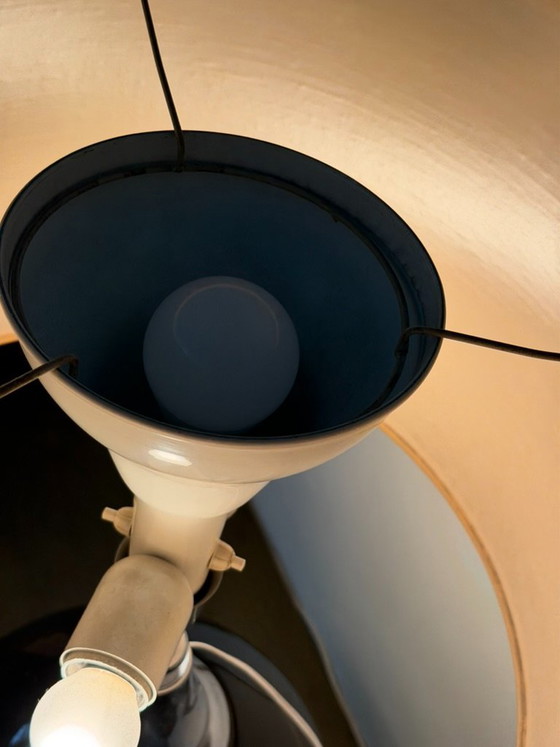 Vintage Italian Smoked Glass And Chrome Table Lamp, 1960s – Textile (photo 12 of 17)