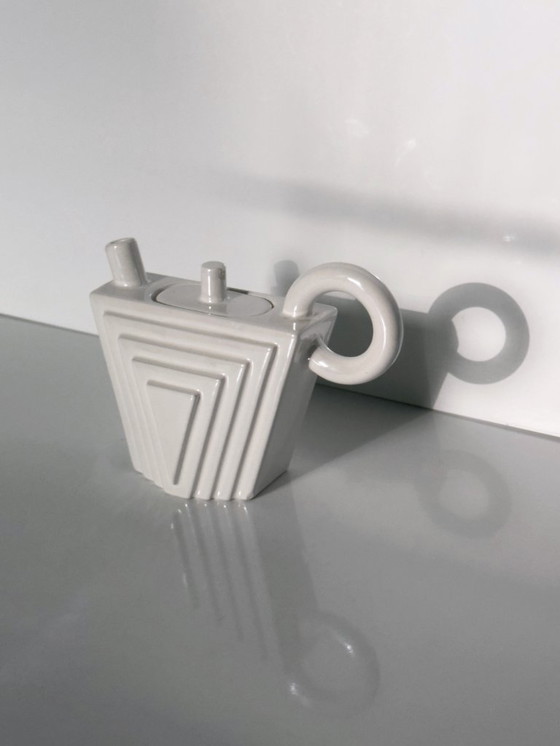 Image 1 of Postmoderne theepot Memphis Milano jaren '80 Ettore Sottsass stijl Art Deco Revival Miami