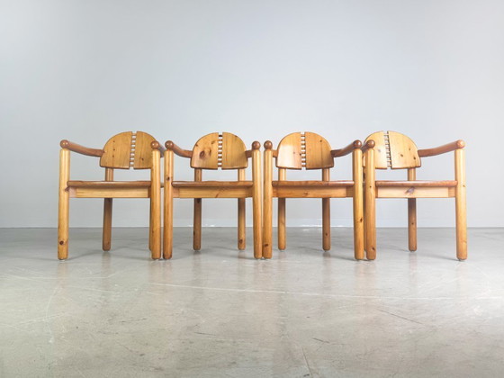 Image 1 of Set di 4 sedie originali Rainer Daumiller del Medioevo con braccioli