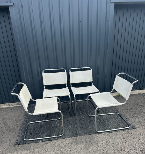 Mart Stam S 33 Chairs – Dining chairs, Chrome, Leather (photo 5 of 24)