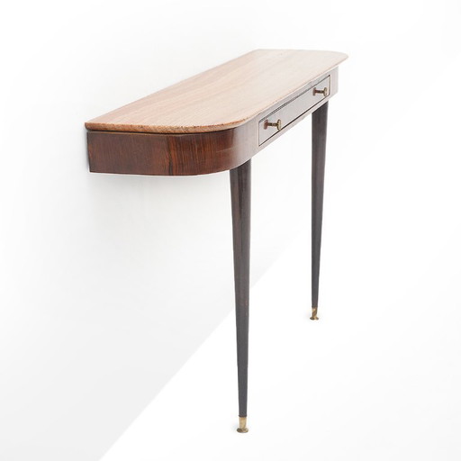 Console avec plateau en marbre, années 1950