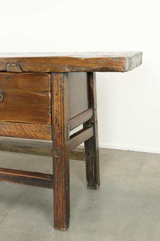Image 1 of Robust Spanish antique sideboard with 3 drawers from the 18th century