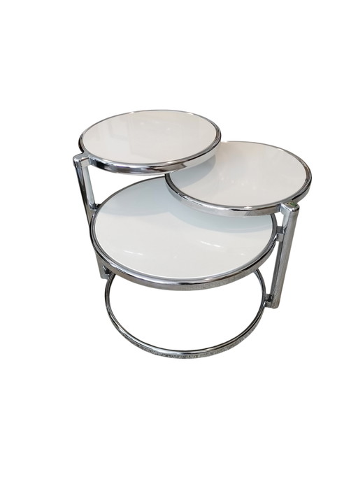 Leitmotiv , Double Swing chrome space age coffee table/side table