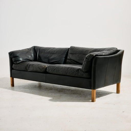 Divano in pelle danese MK11436 di Nielsen
