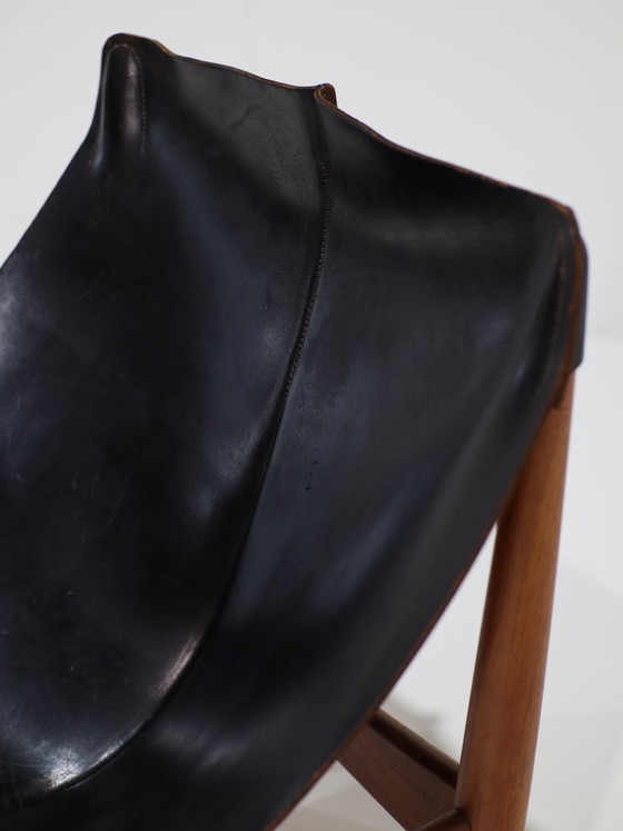 Illum Wikkelsø 272 Fauteuil Zwart Leer Teak Deens 1960s – Leather, Wood (photo 9 of 16)