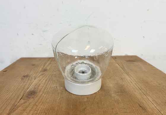 Image 1 of Applique murale vintage en porcelaine blanche, années 1970