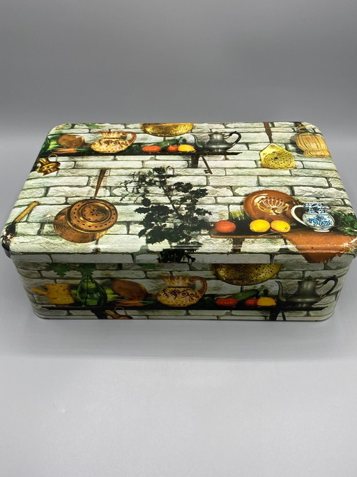 Large Massilly Metal Tin – Rustic Kitchen Decor – decoratieve objecten