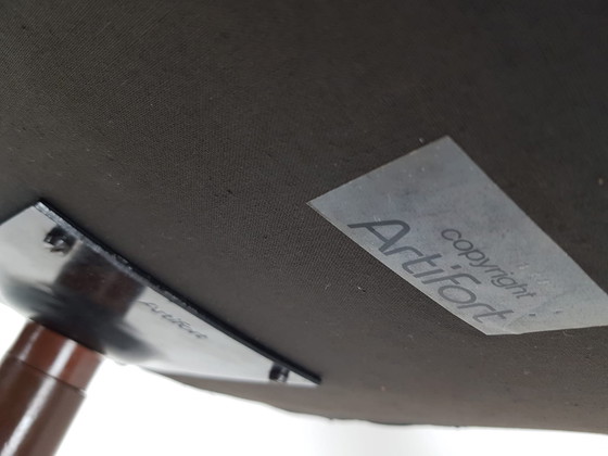 Image 1 of Vintage Artifort bureaustoel | stoel roze bruin nieuwe stof