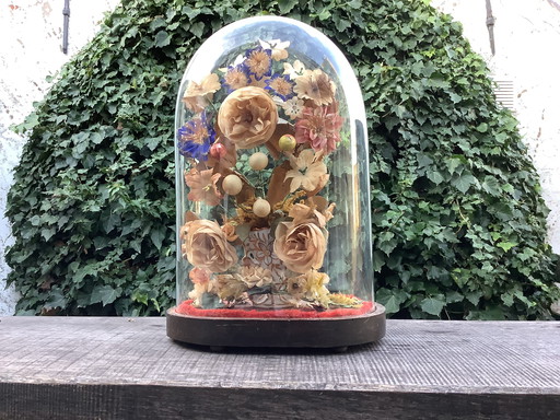 Flowers under a glass dome