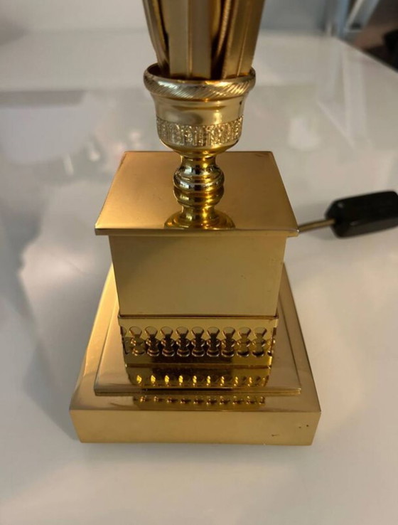 Image 1 of Lámpara de palmera de latón Maison Boulanger circa 1970