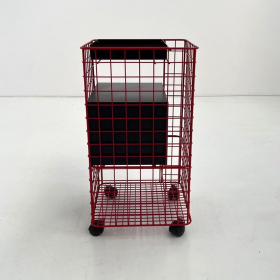 Image 1 of Postmodern Wire Chest of Drawers on Wheels, 1980s