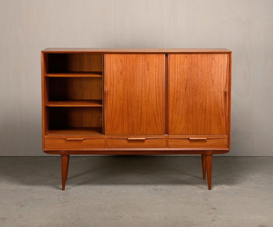 Gunni Omann Teak Sideboard oder Highboard für Omann Jun Møbelfabrik, Dänemark 1960er – Wood (photo 3 of 24)