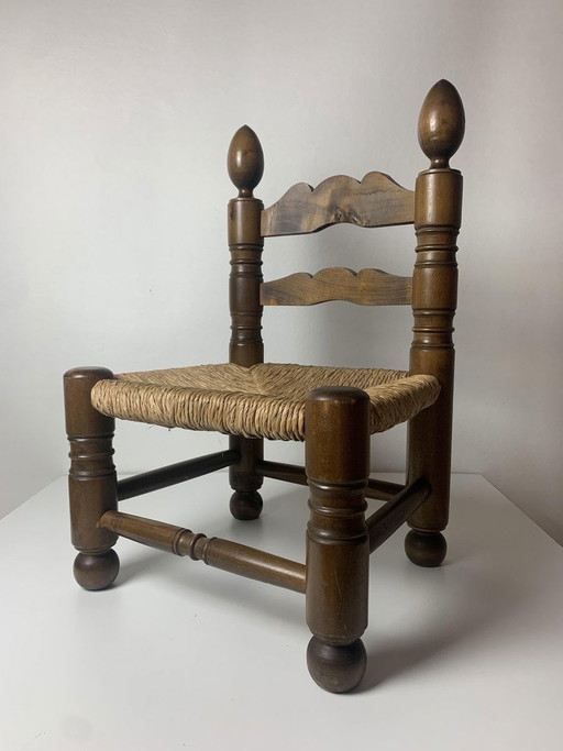 Chaise basse en jonc Bobbin