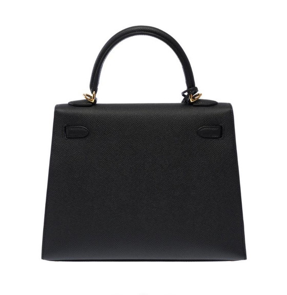 Image 1 of Sac HERMES Kelly 25 en Cuir Noir - 103510